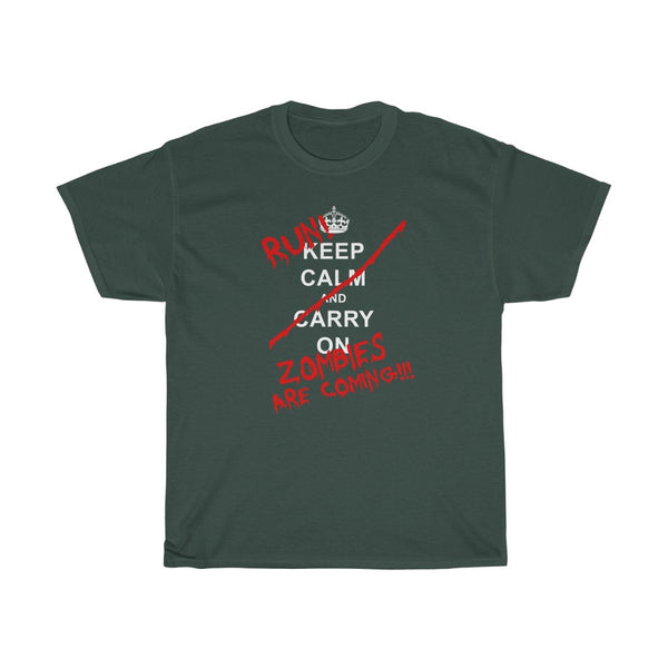 Keep Calm Run Zombies are Coming - Men's T-Shirt - FREE shipping in US