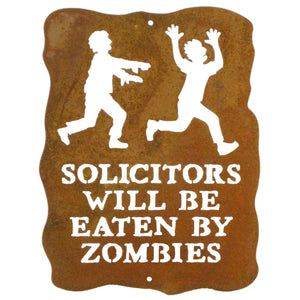 Solicitors Will Be Eaten By Zombies Wall Mount Sign