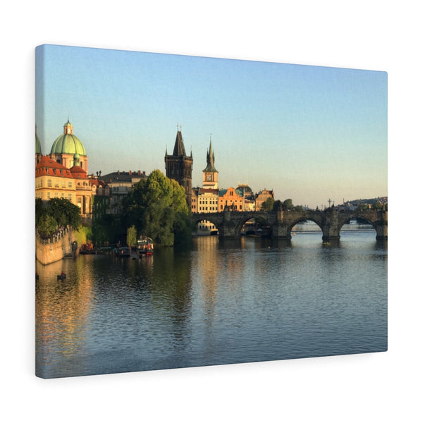 Charles Bridge at Sunset Canvas Print, Prague, Czech Republic
