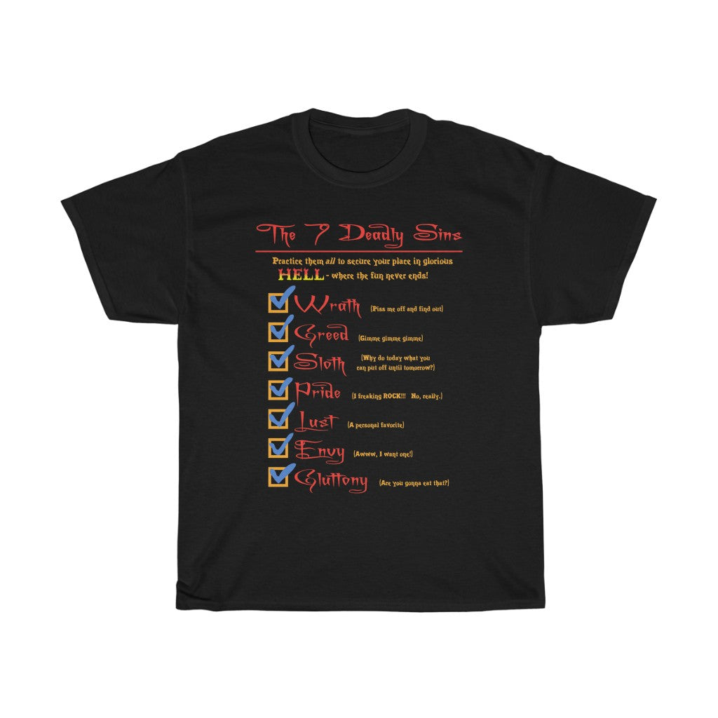 Seven Deadly Sins Tshirt Seven Deadly Sins Tshirt