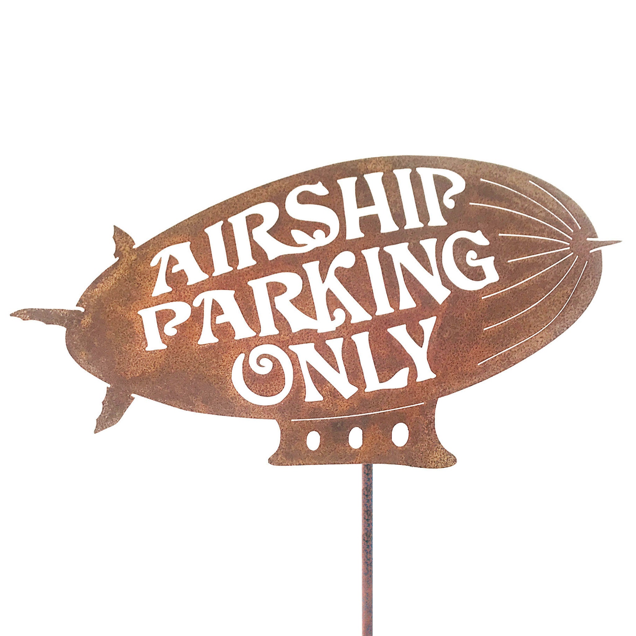 Airship Parking Only Garden Stick Sign