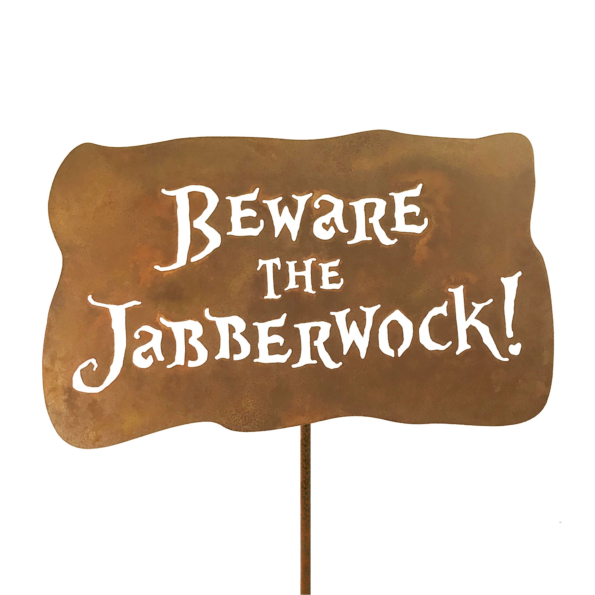 Beware the Jabberwock Garden Stick Sign