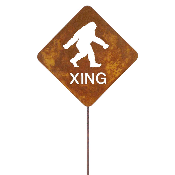 Bigfoot XING Garden Stick Sign