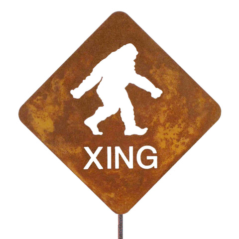 Bigfoot XING Garden Stick Sign