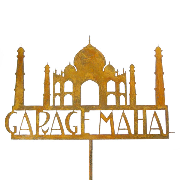 Garage Mahal Garden Stick Sign