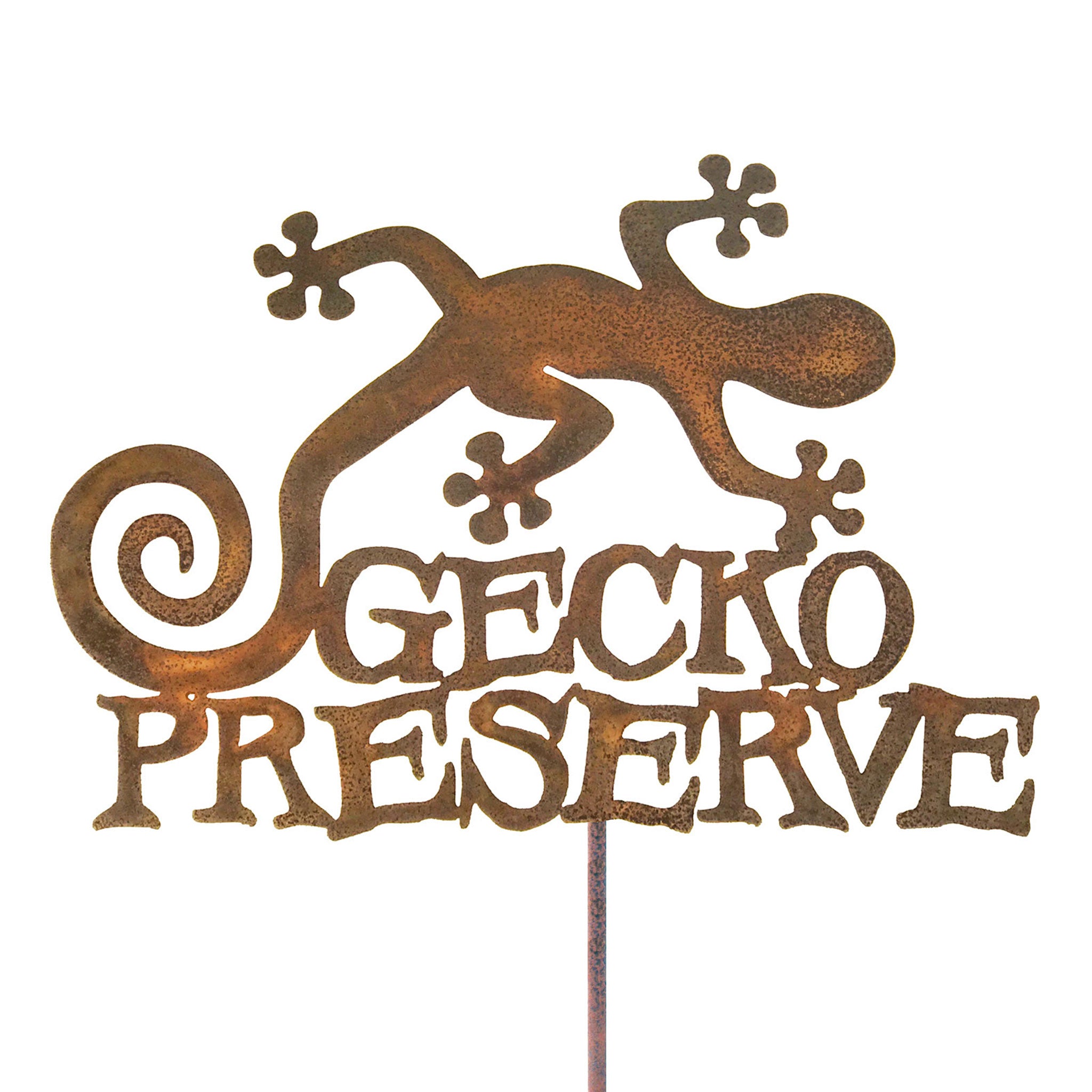 Gecko Preserve Garden Stick Sign