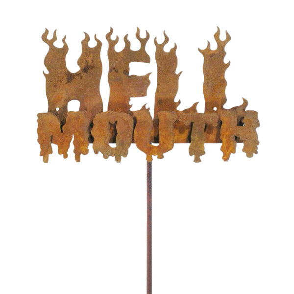 Hell Mouth Garden Stick Sign
