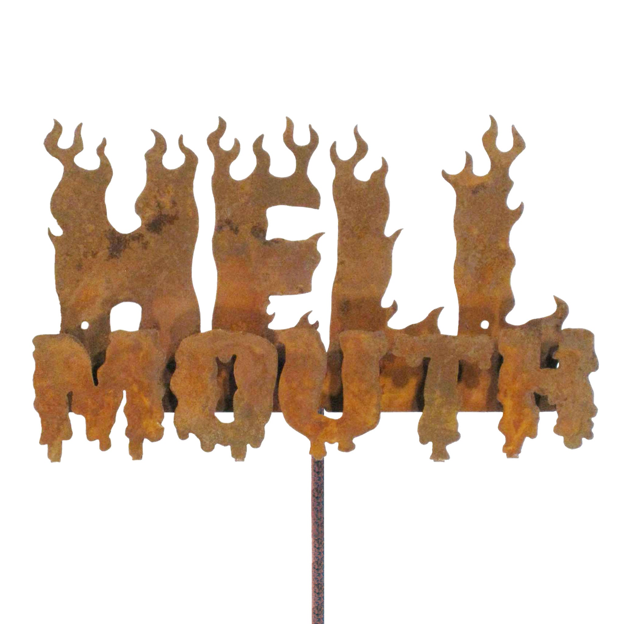 Hell Mouth Garden Stick Sign