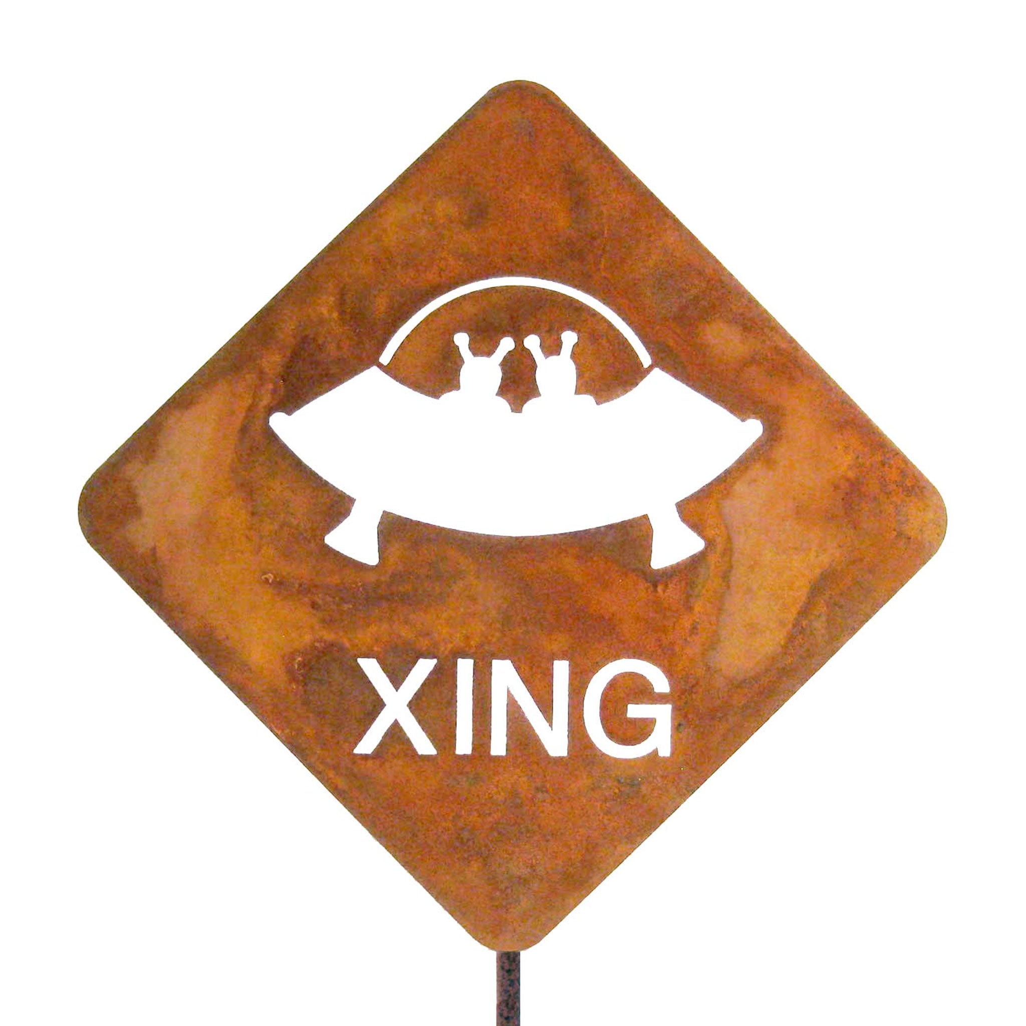 UFO XING Garden Stick Sign
