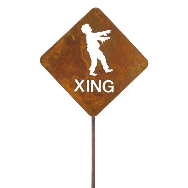 Zombie XING Garden Stick Sign