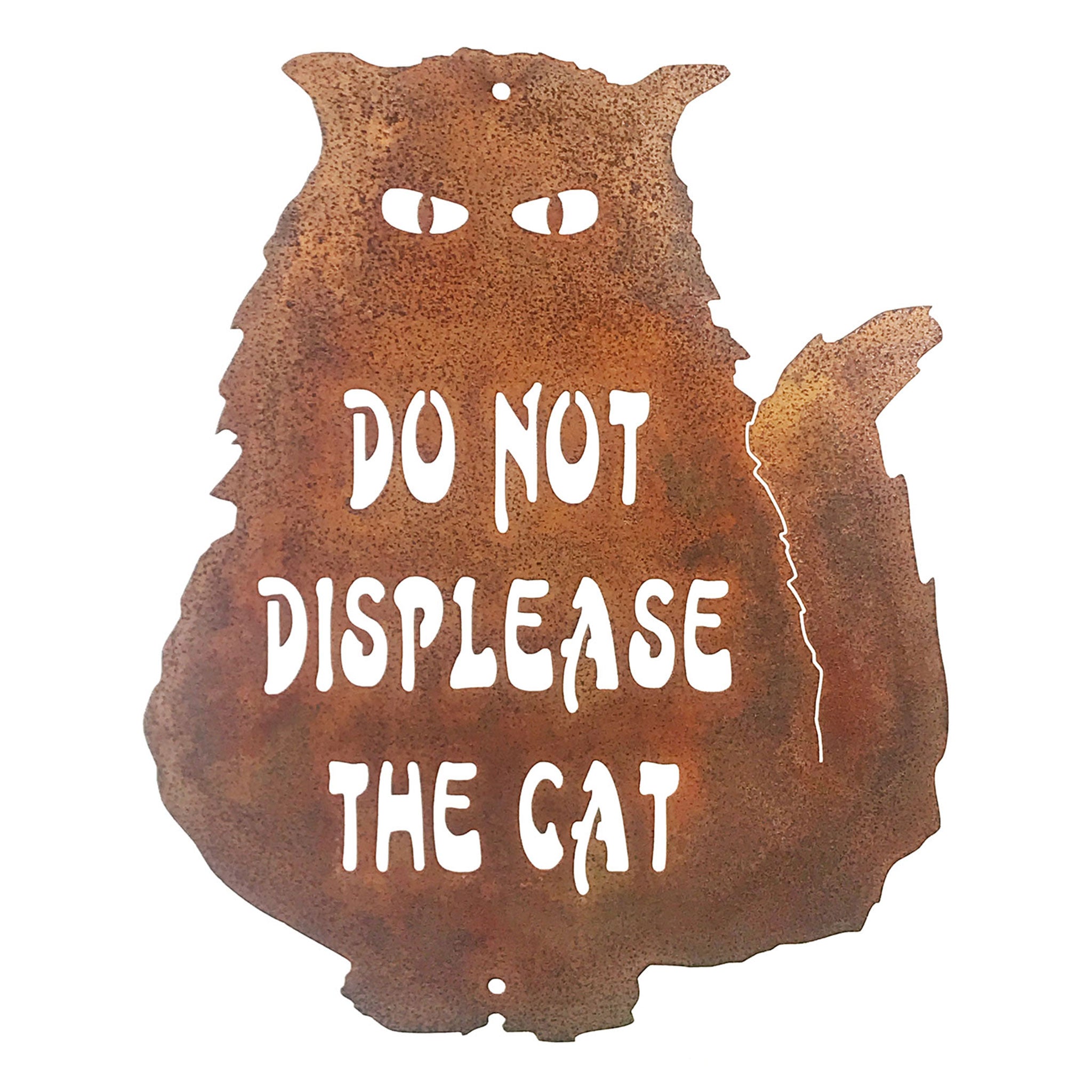 Do Not Displease The Cat Wall Mount Sign