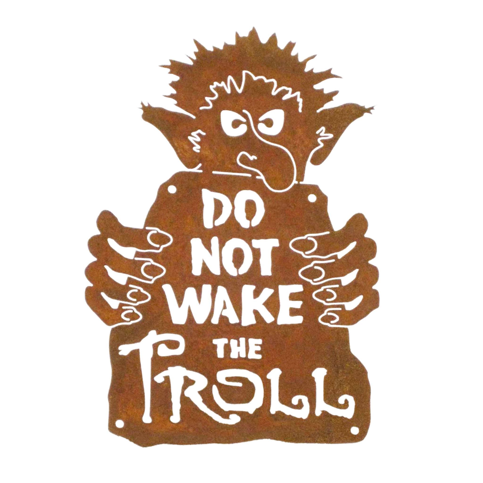 Do Not Wake The Troll Wall Mount Sign