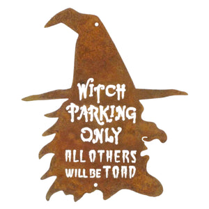 Witch Parking Wall Mount Sign