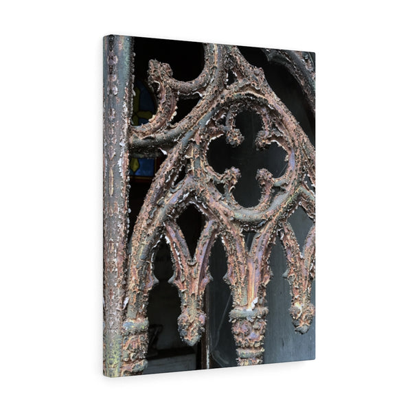 Rusted Crypt Door Canvas Print, Paris, France