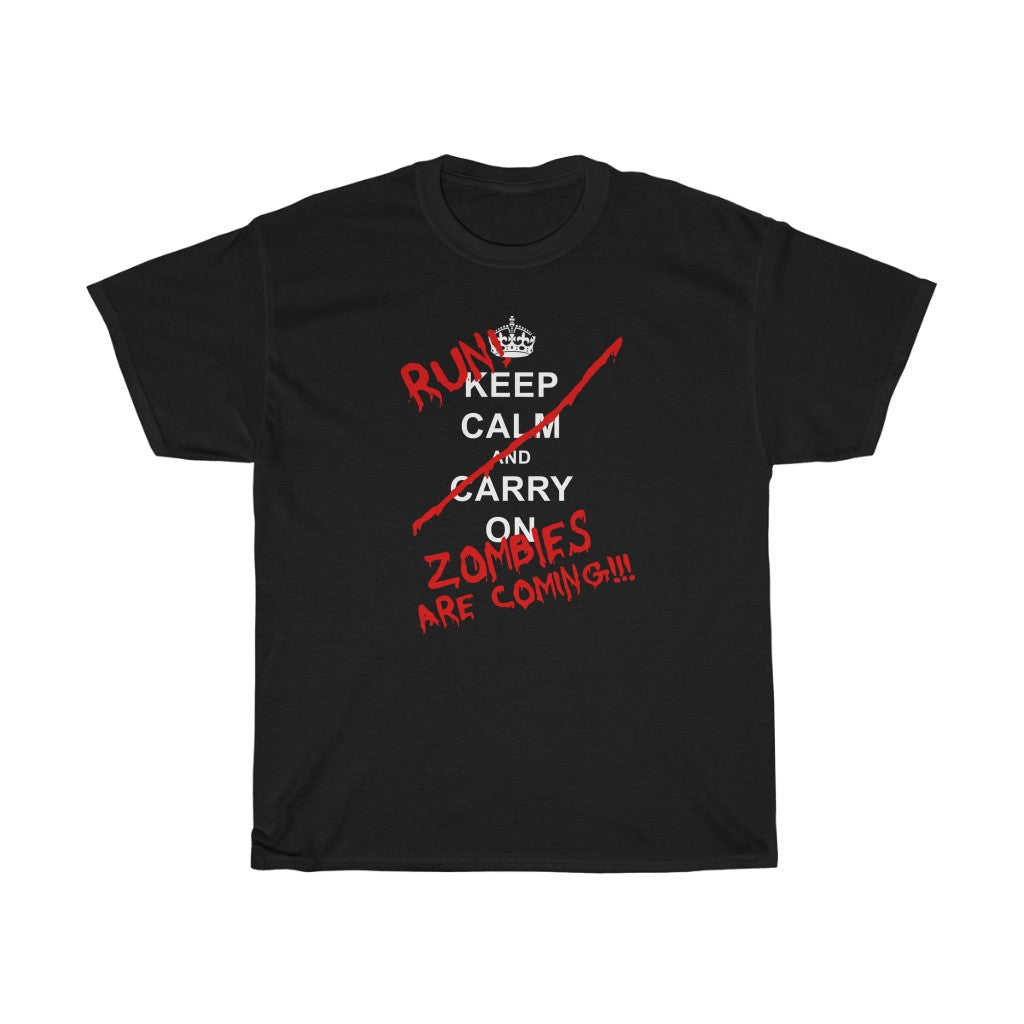 Keep Calm Run Zombies are Coming - Men's T-Shirt - FREE shipping in US