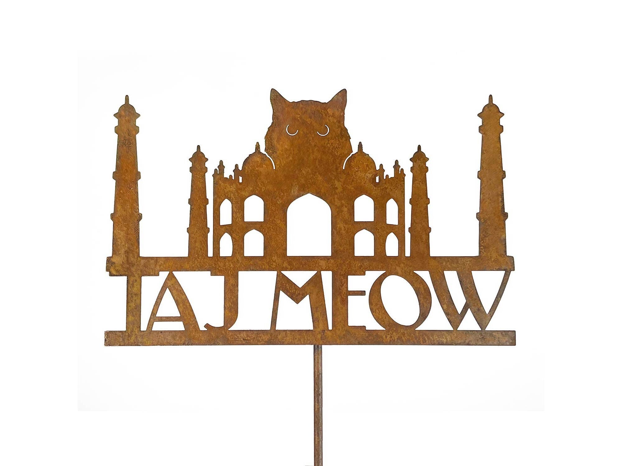 Taj Meow Garden Stick Sign Yard Art - Free Shipping in US