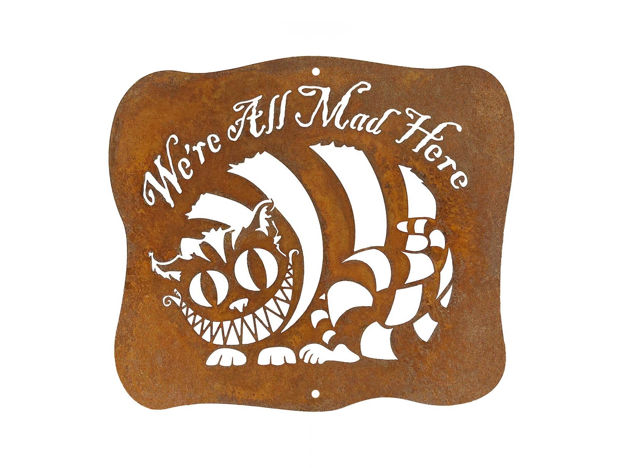 We're All Mad Here Wall Sign Alice in Wonderland - Free Shipping in US